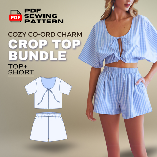 Cozy Co-Ord Charm Crop Top Bundle Sewing Pattern