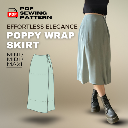 Effortless Elegance Poppy Wrap Skirt Sewing Pattern