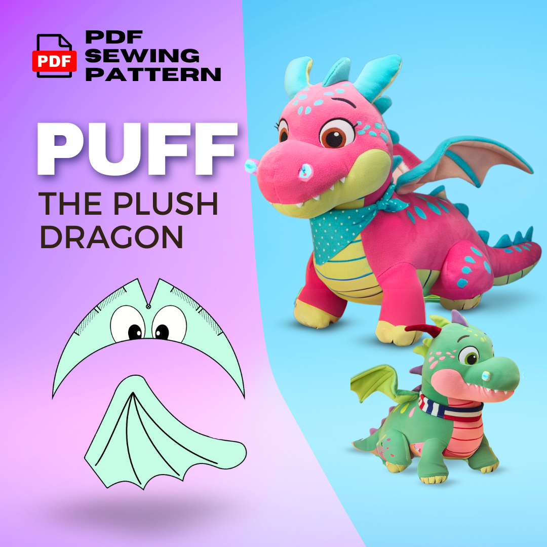 Puff the Plush Dragon Sewing Pattern