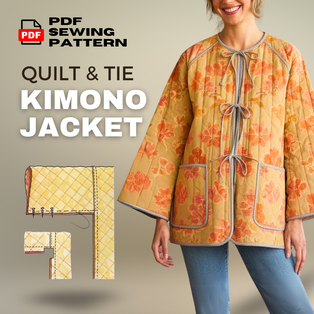 Quilt and Tie Kimono Jacket Sewing Pattern