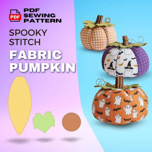 Spooky Stitch Fabric Pumpkin Sewing Pattern