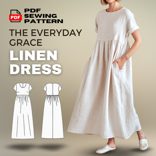 The Everyday Grace Linen Dress Sewing Pattern