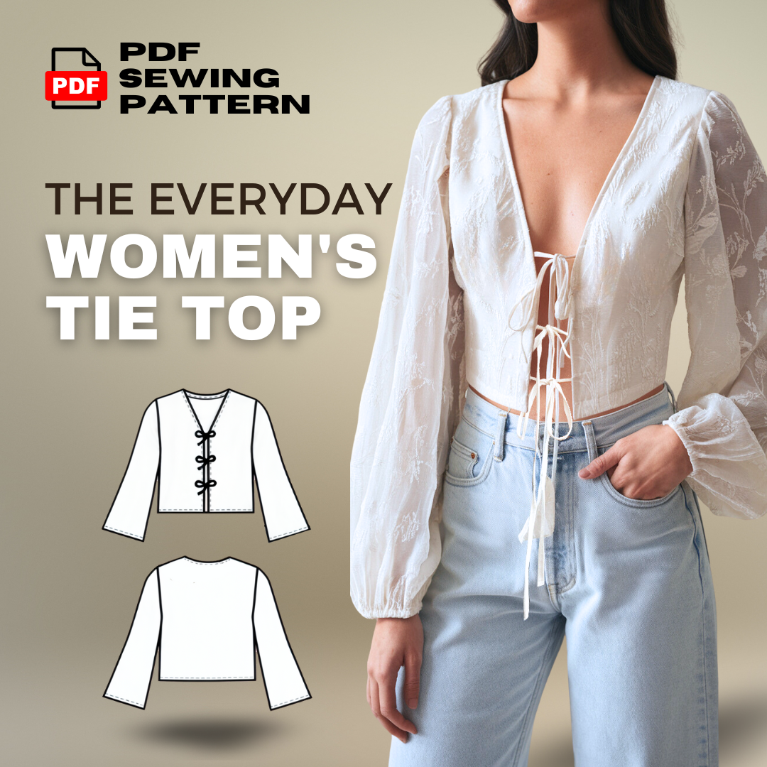 The Everyday Women's Tie Top Sewing Pattern